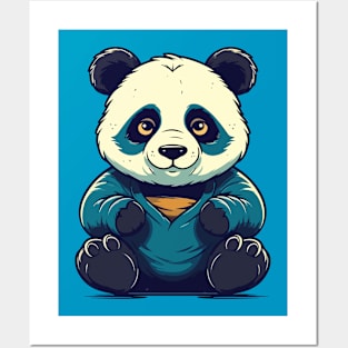 Funny baby panda Posters and Art